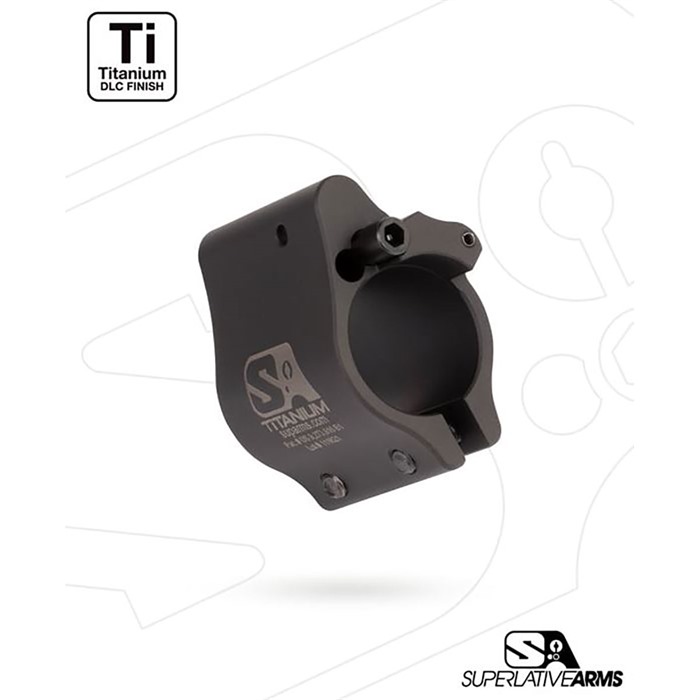 Superlative Arms AR-15 Clamp-On Titanium Adjustable Gas Block .625