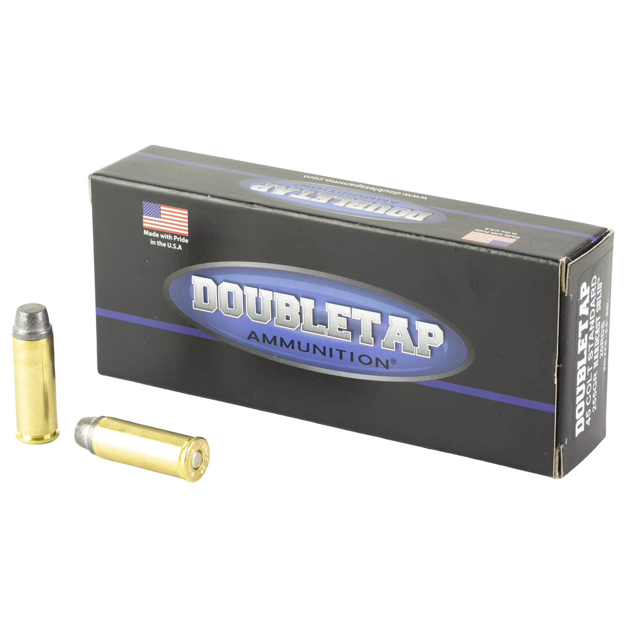 Double Tap Hardcast Solid Handgun Ammunition .45 Colt 255gr SWC 975 fps 20/ct