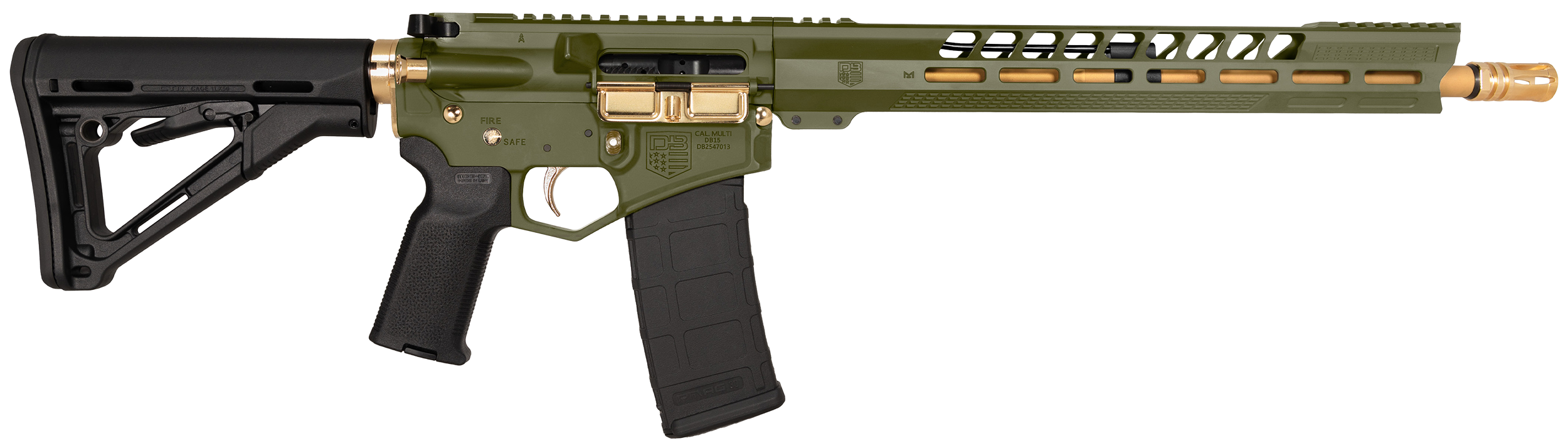 Diamondback DB15 5.56 NATO 16in 30rd Green Gold Finish