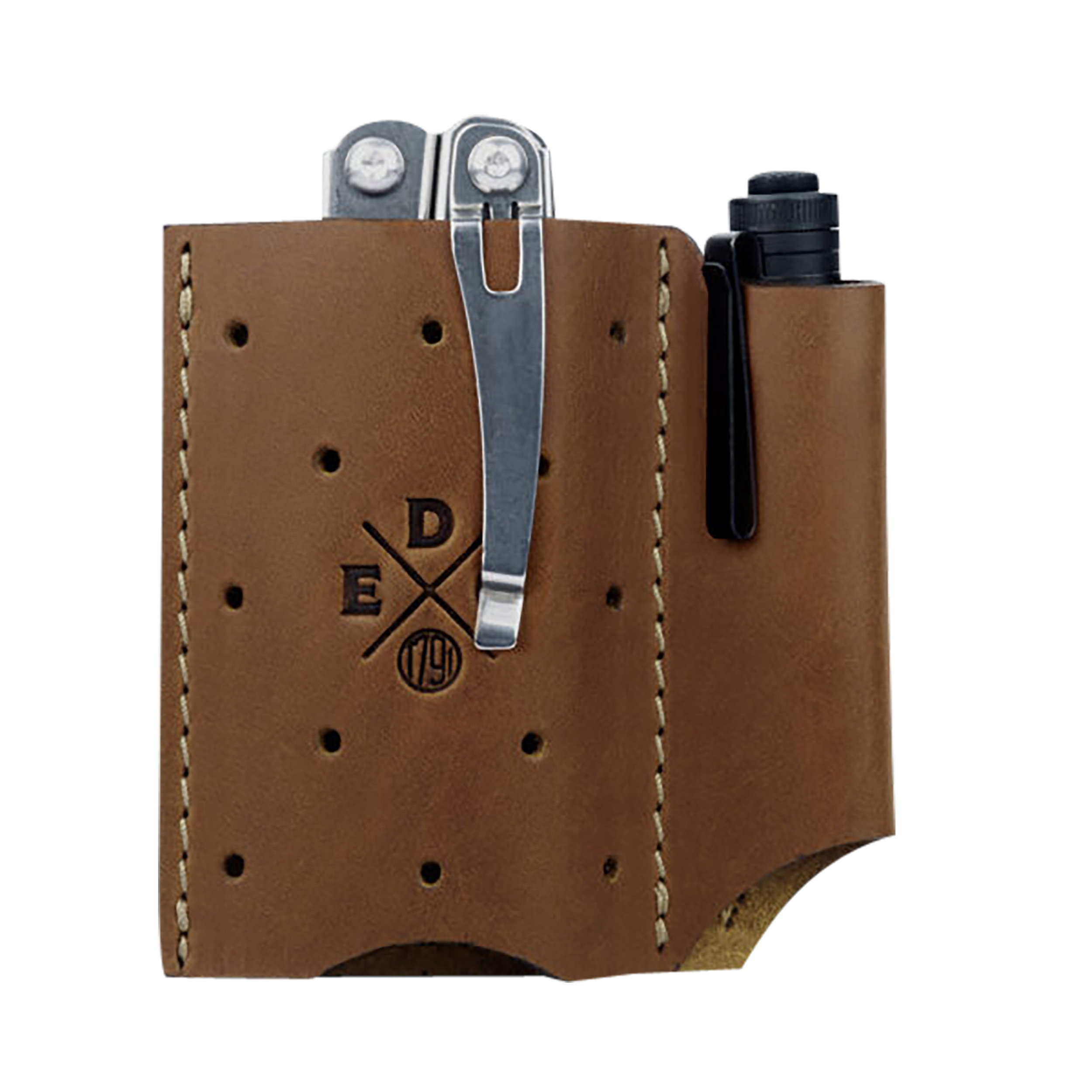 1791 Gunleather ACDUOCHNA EDC Action Clip Duo OWB Chestnut Leather Belt Clip Ambidextrous