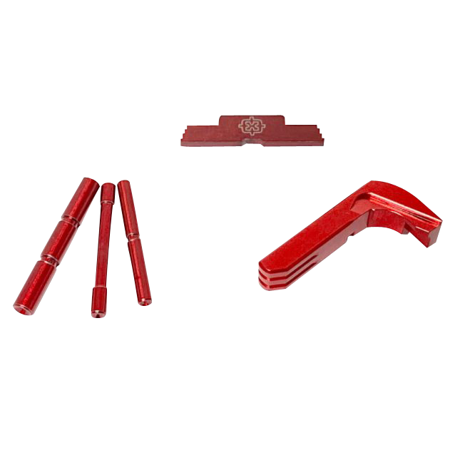Cross Armory CRG4OKRD 3 Piece Kit Red Aluminum Steel Glock Gen4