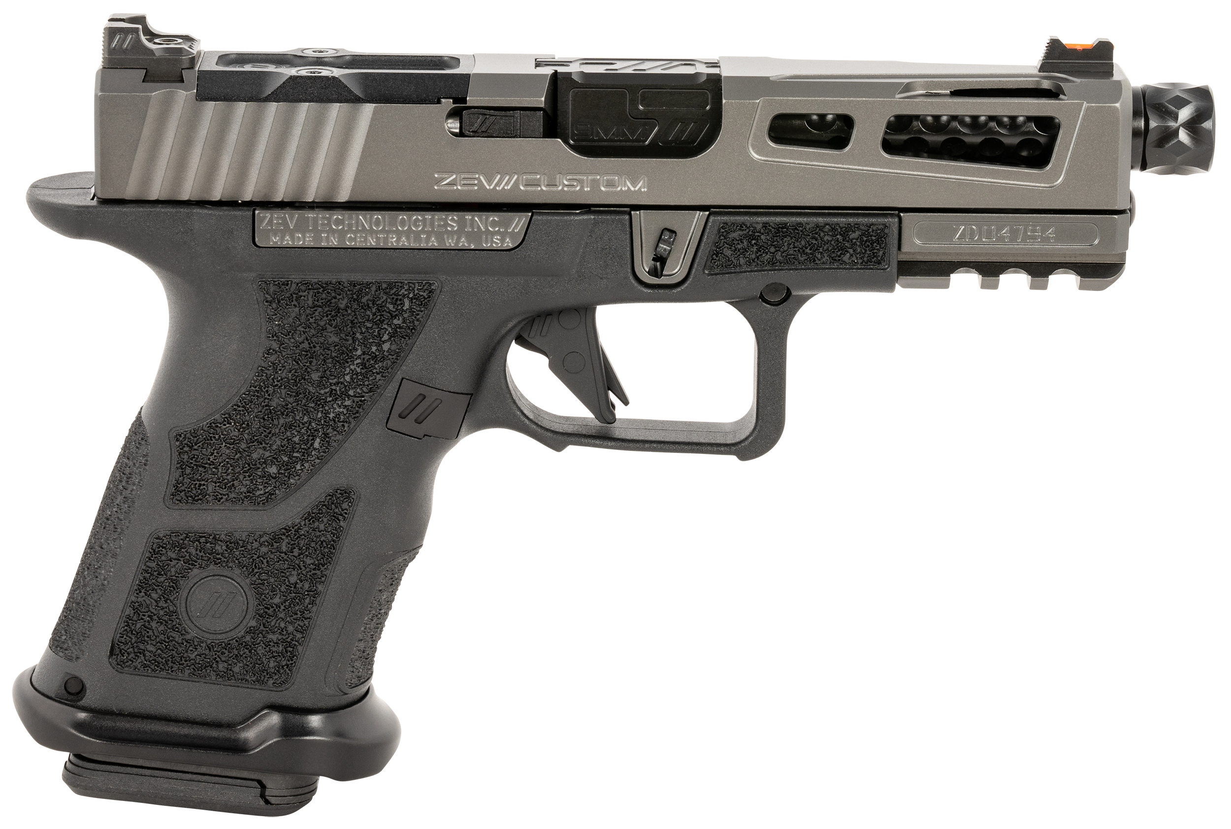ZEV Technologies OZ9C 9mm 4.5" 15+1 Gray Compact Pistol