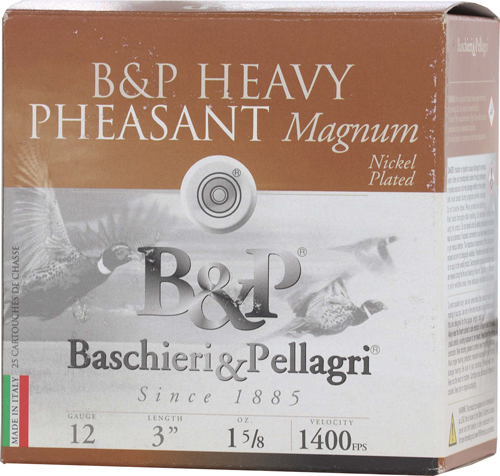B&P Heavy Pheasant Shotgun Loads 12 ga. 3 in. 1 5/8 oz. 1400 FPS 6 Shot 25 rd.