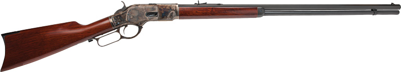 Cimarron 1873 Long Range 45 Colt 30 in 14 Rounds Case Colored Blued Walnut