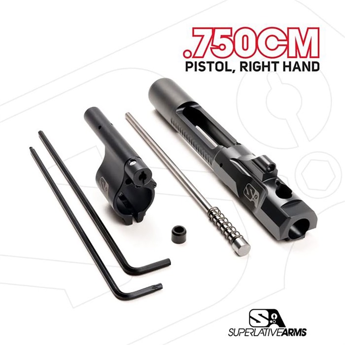 Superlative Arms Ar-15 Adjustable Piston System Pistol Clamp On 0.750 Gas Block