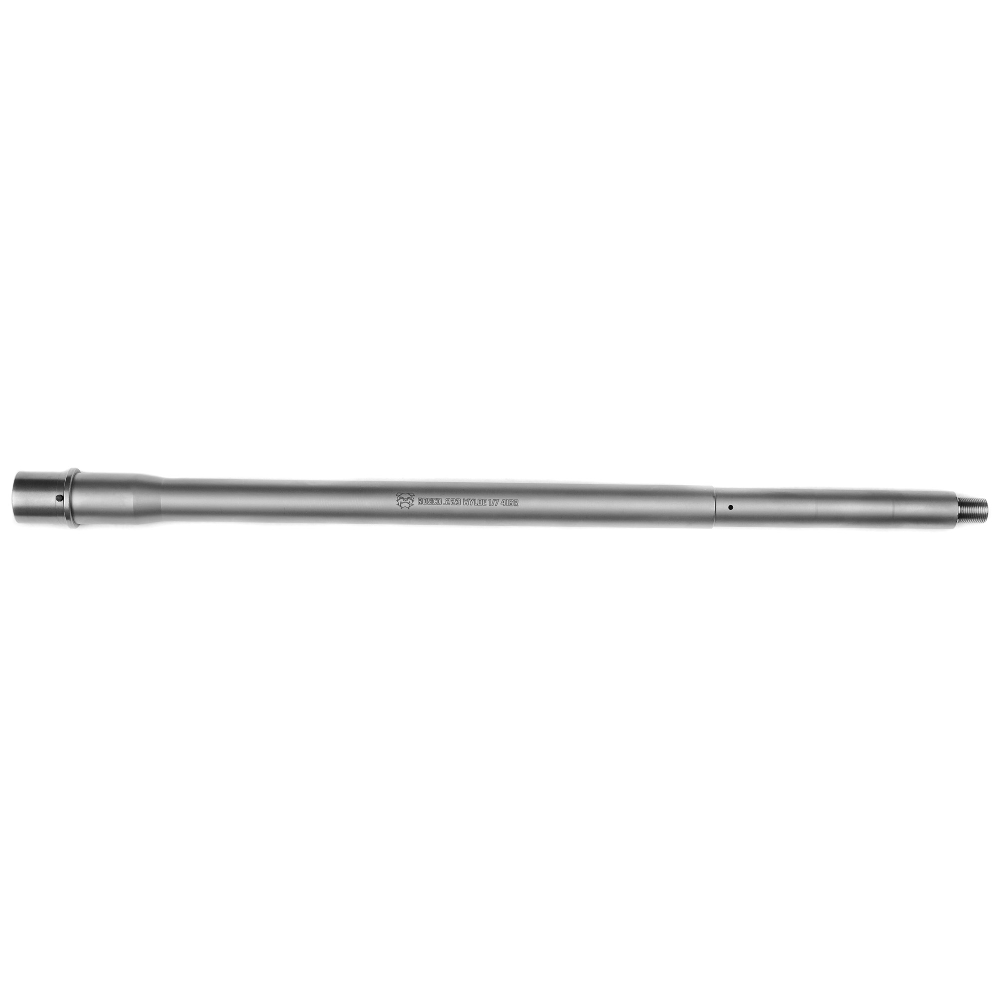 Rosco Manufacturing 18in SPR Purebred .223 Wylde AR-15 Barrel Blasted Silver