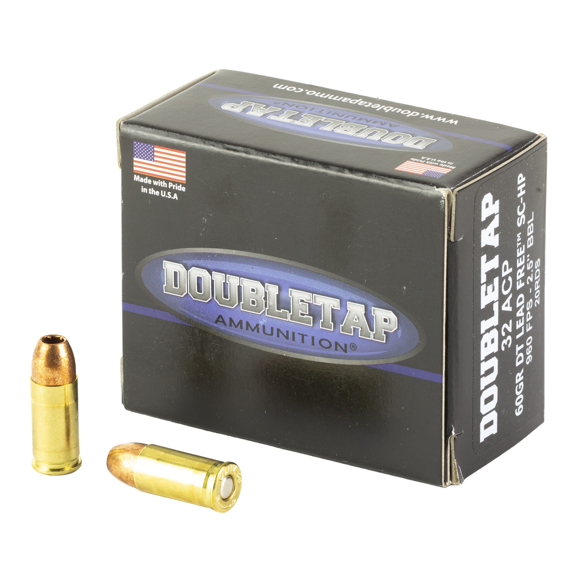 DBLTAP 32ACP 60GR LF HP 20 Rounds