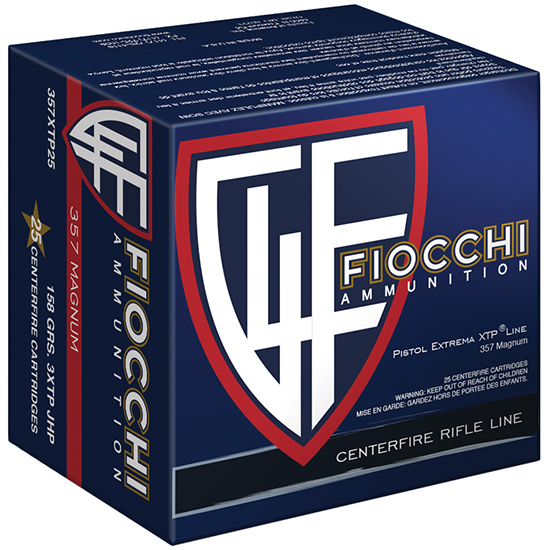Fiocchi Hyperformance Defense 357 Magnum Xtp hollow point 158 Grain 25 Rounds
