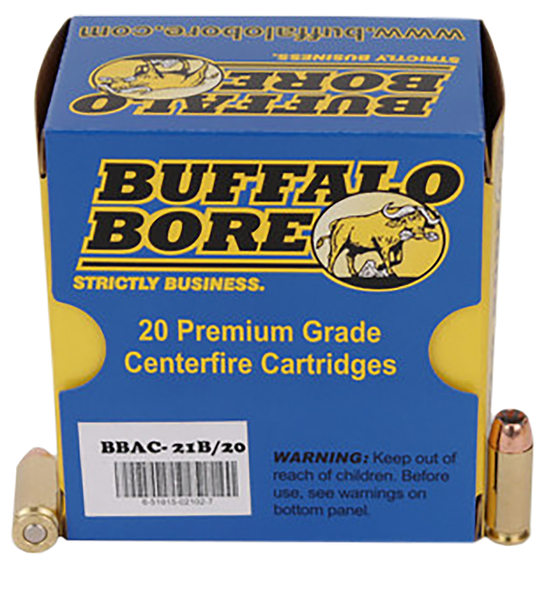 Buffalo Bore Ammunition 21B20 Heavy Strictly Business 10mmAuto 180gr Jacket Hollow Point 20 Rounds