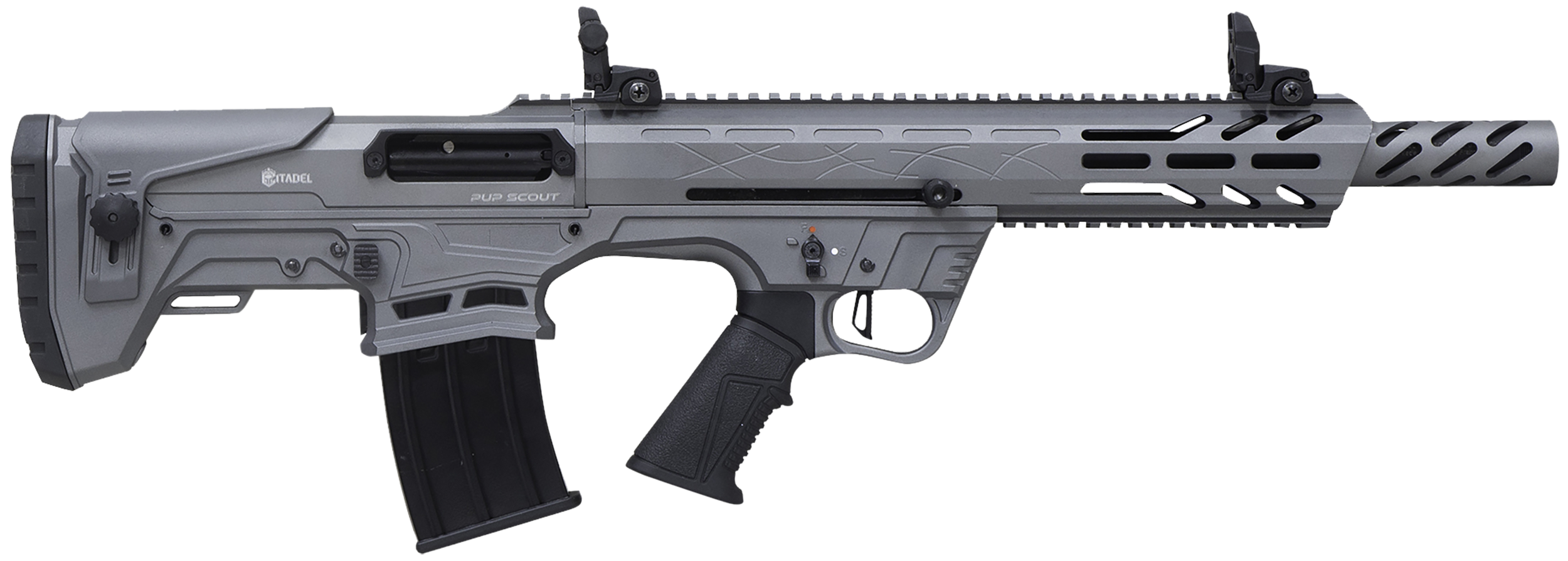 Citadel Pup Scout Bullpup, 12GA, 18.5in. Barrel, 5rd - Gray (FRPS1218TG)