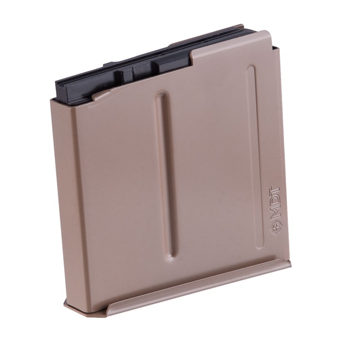 MDT 338 Lapua Mag 5 Round Magazine Steel Flat Dark Earth Long Action