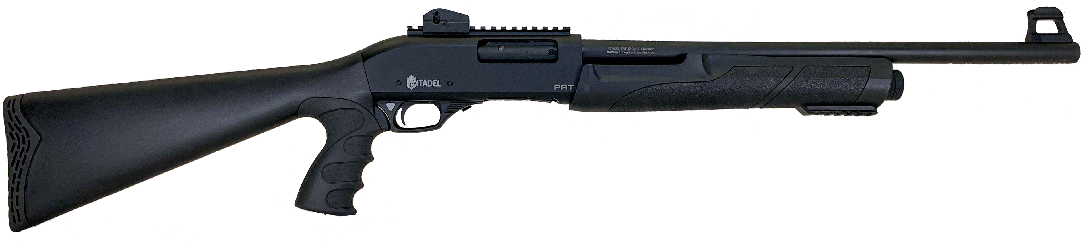 Citadel FRPAT1220 CDA Force Tactical Pump 12 Gauge 3+1 3" 20"  Barrel, Steel Receiver, Matte Black Metal Finish, Optics Ready Picatinny Rail, Synthetic Pistol Grip Stock