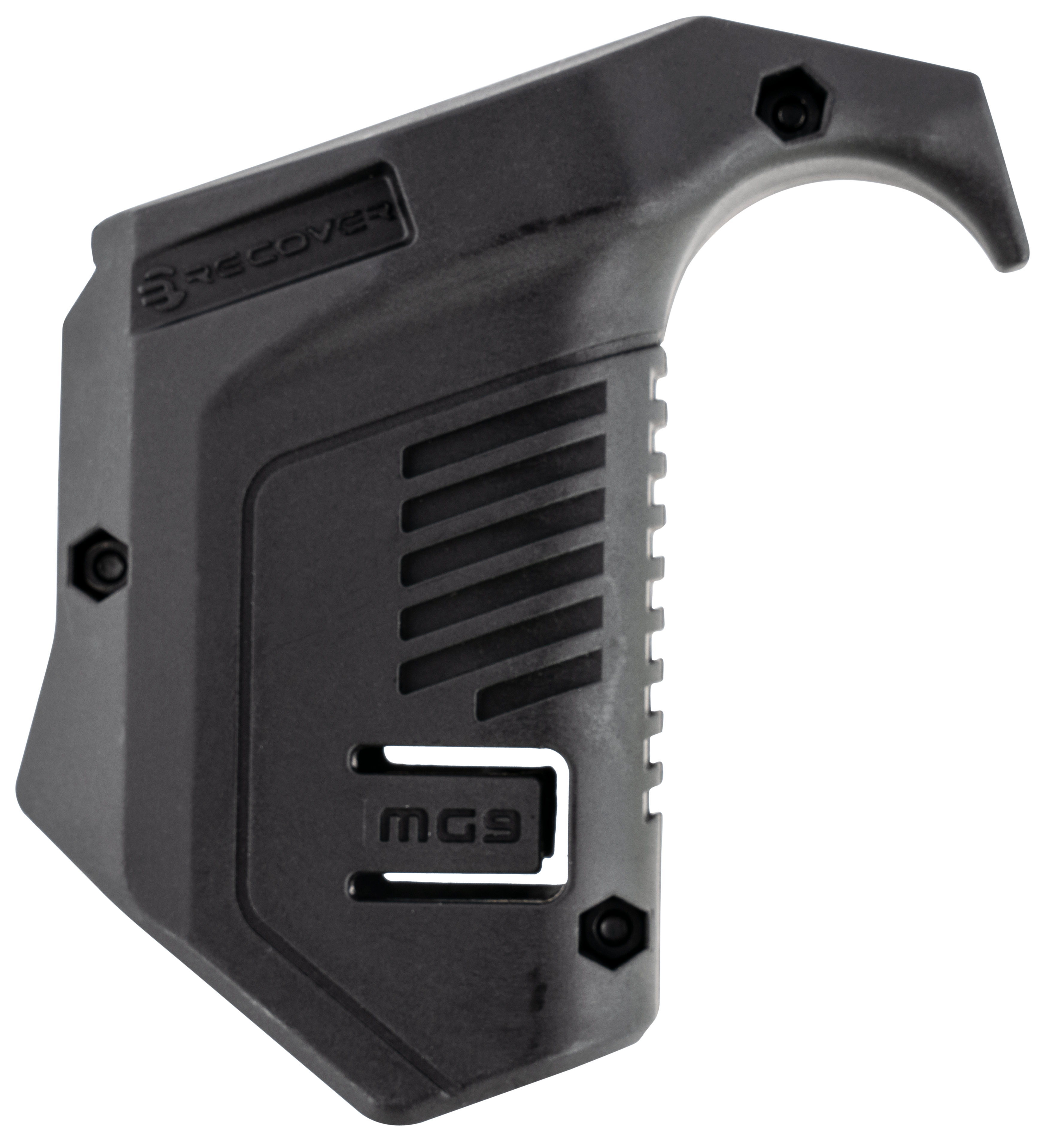 Recover Tactical MG9 Angled Mag Pouch  Black Polymer, Picatinny Rail Mount, Compatible w/ Glock