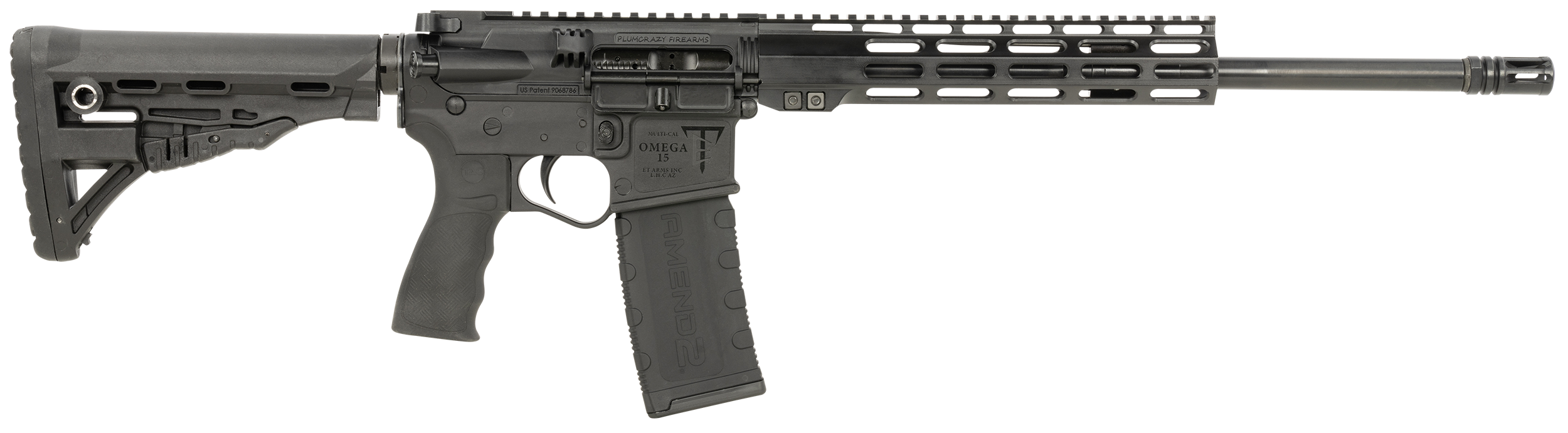 ET Arms Inc ETAGOMEGA556ML10 Omega-15  5.56x45mm NATO 30+1 16" Barrel w/A2 Flash Hider, Black Polymer Receiver, 10" M-LOK Handguard, M4 Stock, A2 Grip