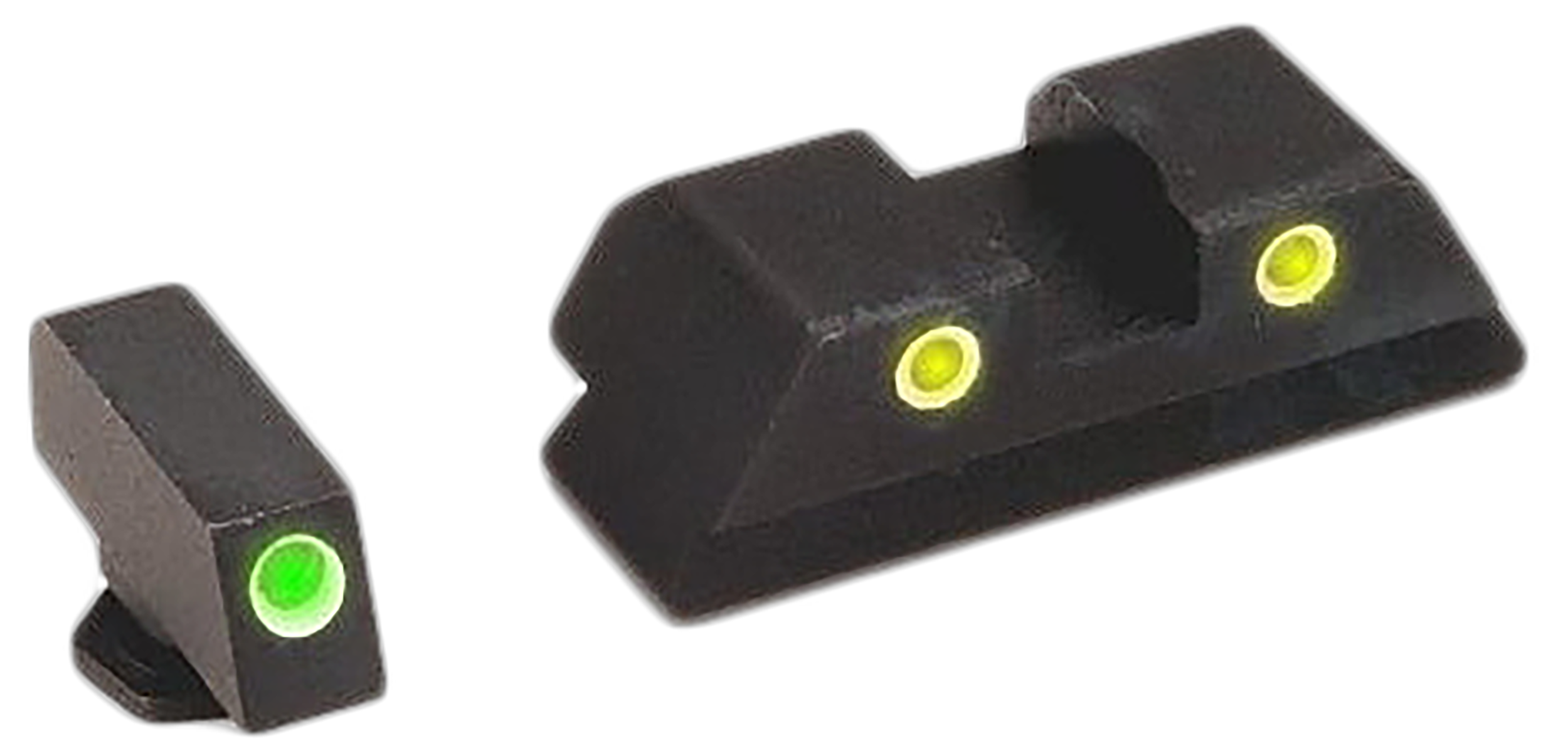 AmeriGlo GL121 Glock Tritium Sight Set Green Front White Outline Yellow Rear