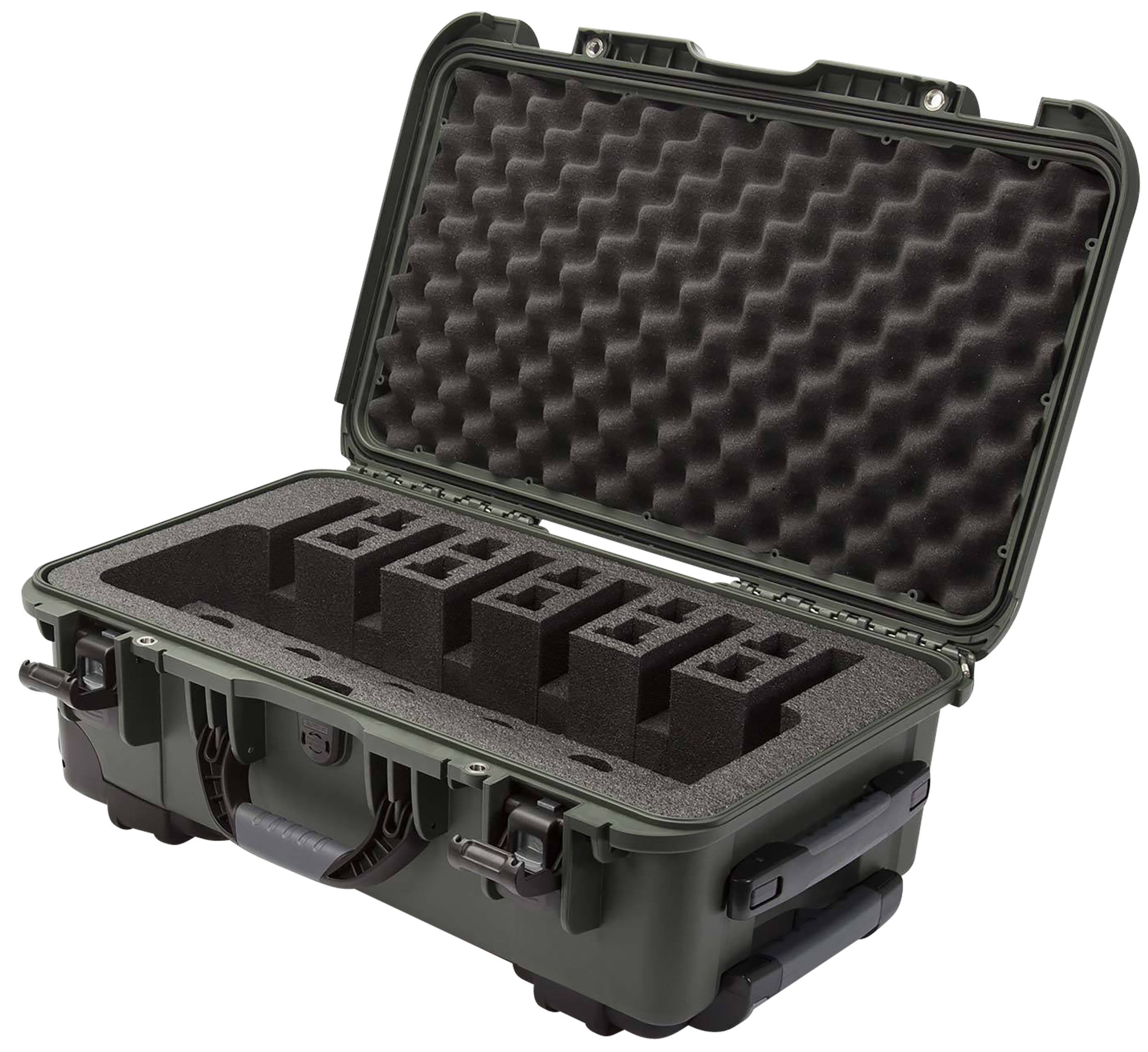 Nanuk 9356UP6 935 6 Up Pistol Case Olive Polymer w/ Closed-Cell Foam Padding 22" L x 14" W x 9" H Interior Dimensions