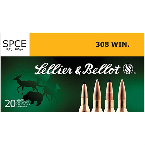 Sellier & Bellot 308 Winchester Soft Point Cutting Edge 180 Grain 20 Rounds