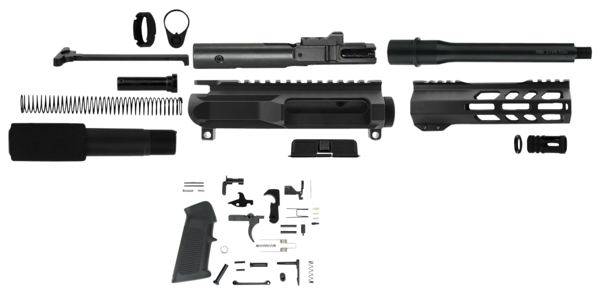 TacFire AR Build Kit 9mm Luger 7.5in Barrel for AR Platform