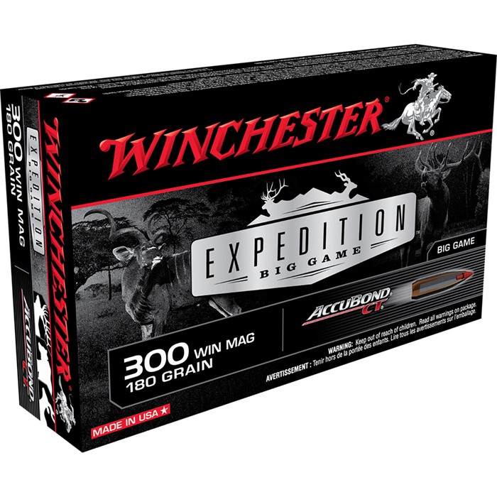 Winchester Expedition Big Game 300 Win Mag Accubond CT 180 Grain 20 Rounds