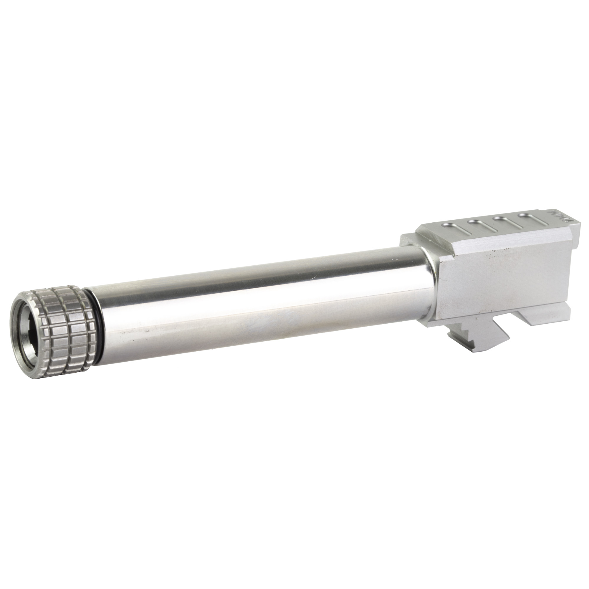 Grey Ghost Gear Silver Threaded 9mm Barrel for Glock 19 Gen 3-4