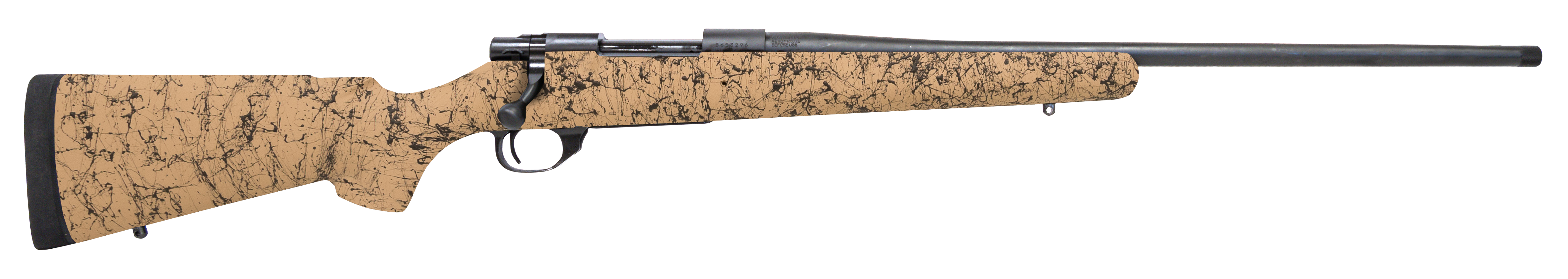 Howa HHS43334 M1500 HS Precision 300 Win Mag 3+1 24" Blued Threaded Barrel/Rec, Tan with Black Webbed HS Precision Stock