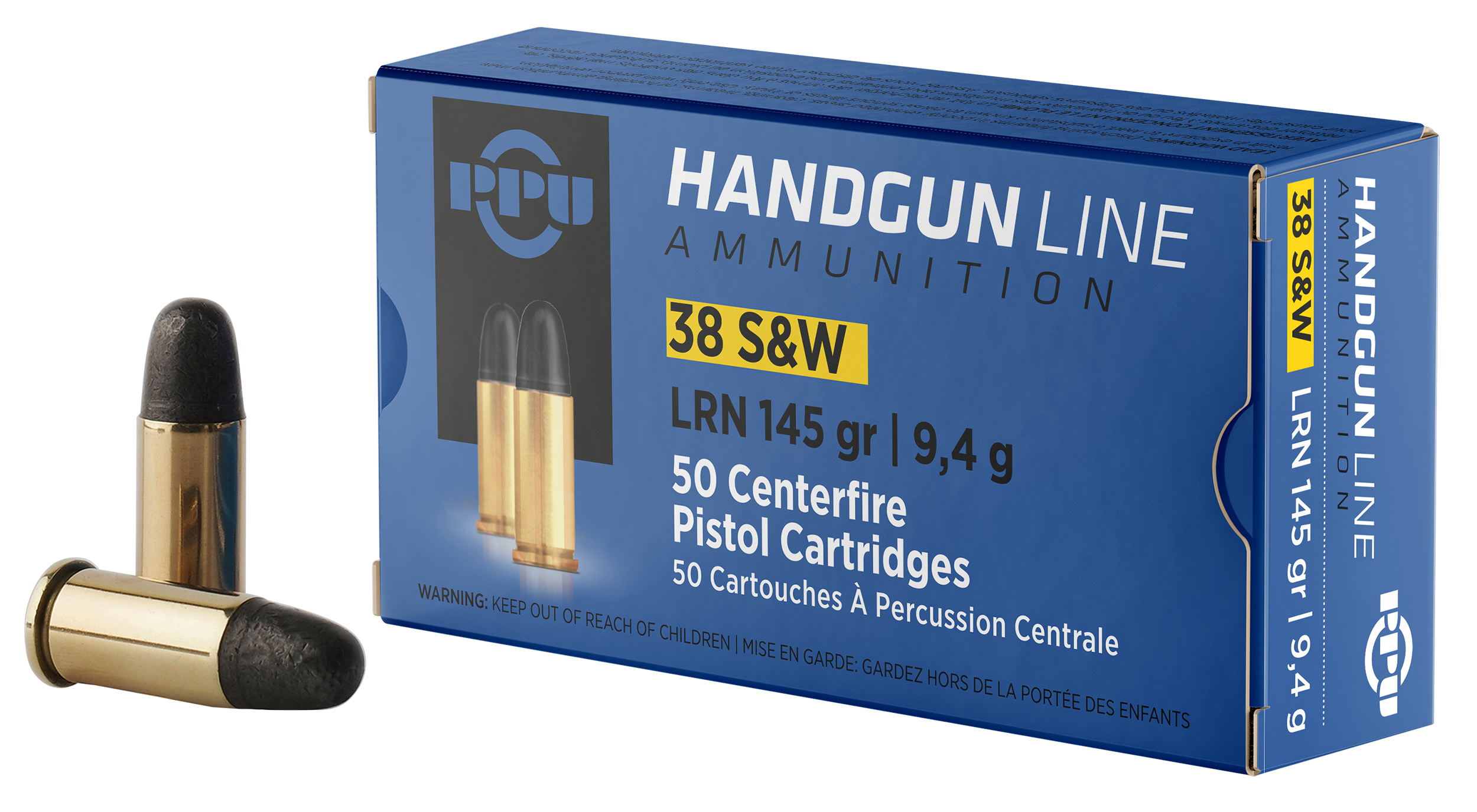 Prvi Partisan PPH38SW 38 S&W Lead Round Nose 145 Grain 50 Rounds