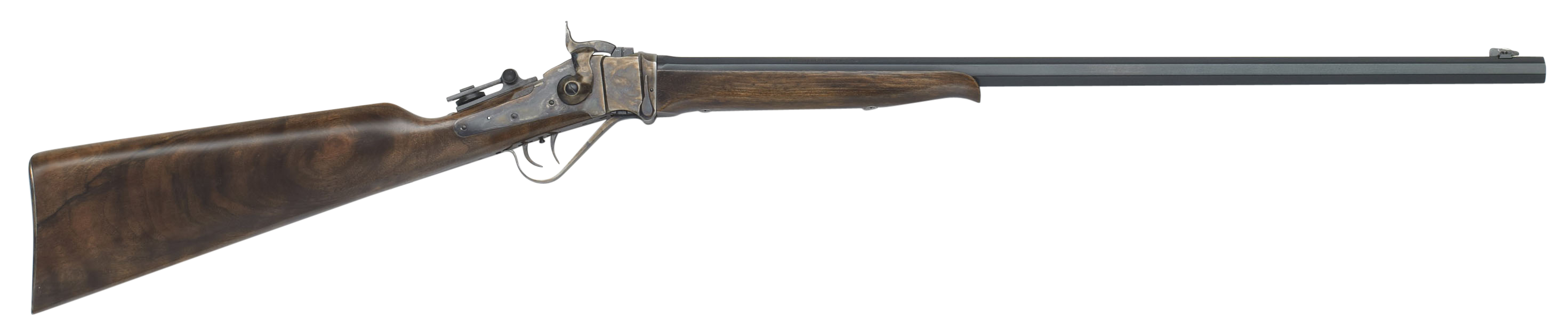 Taylors & Company 220072 Half-Pint Sharps 30-30 Win Caliber with 1rd Capacity, 26" Blued Barrel, Color Case Hardened Metal Finish & Walnut Stock (Full Size)