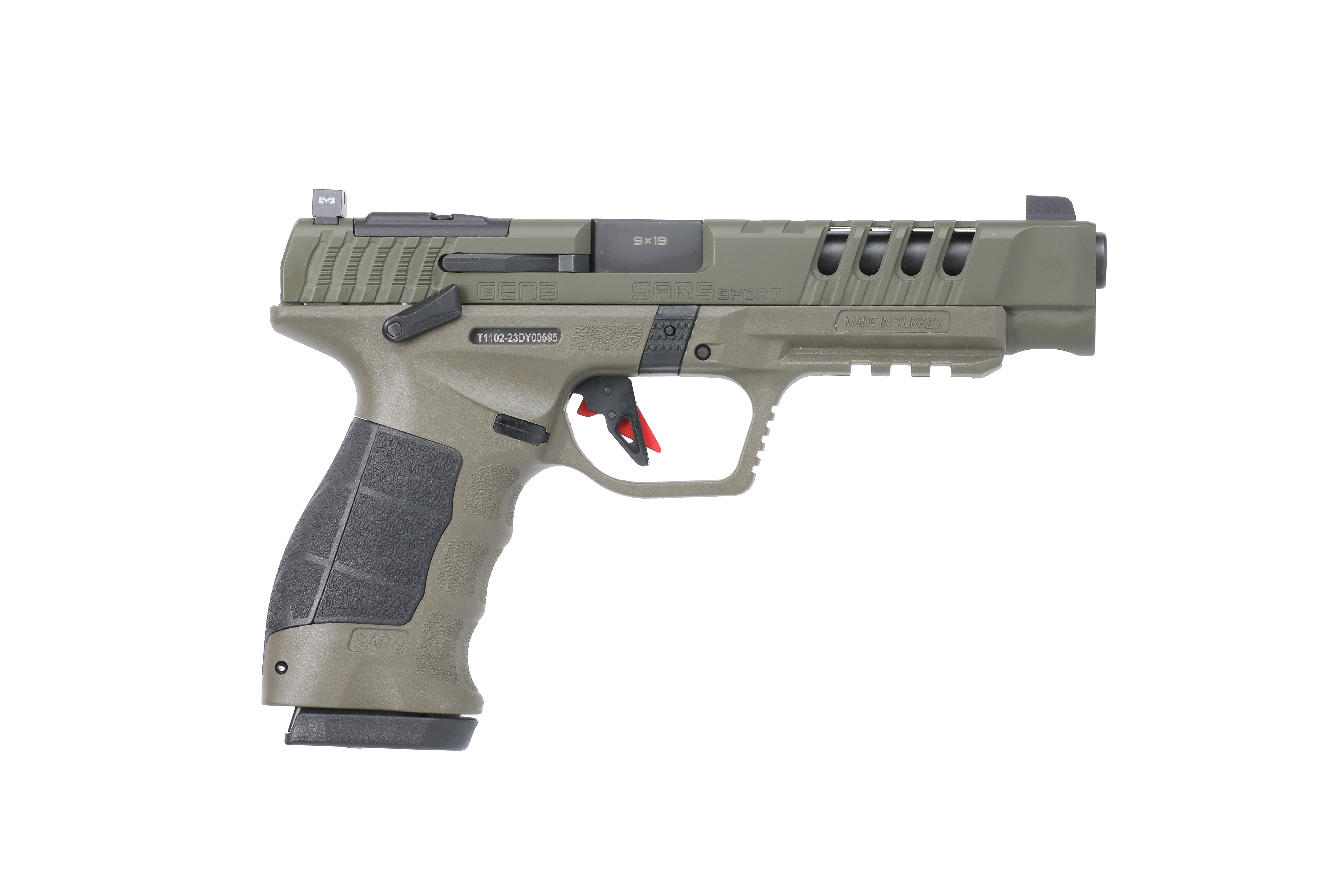 SAR USA SAR9 Sport Gen 3 9mm Luger 5.2 inch 19 Round OD Green