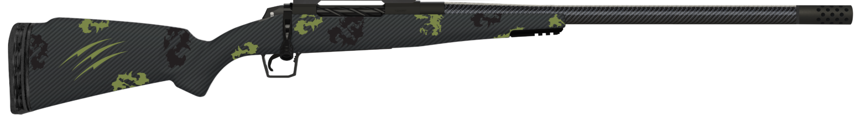 Fierce Firearms TROG7PRC24BF CT Rogue  7mm PRC 3+1 24" Carbon Fiber Barrel, Black Cerakote Titanium Rec, Forest Camo Rogue Stock