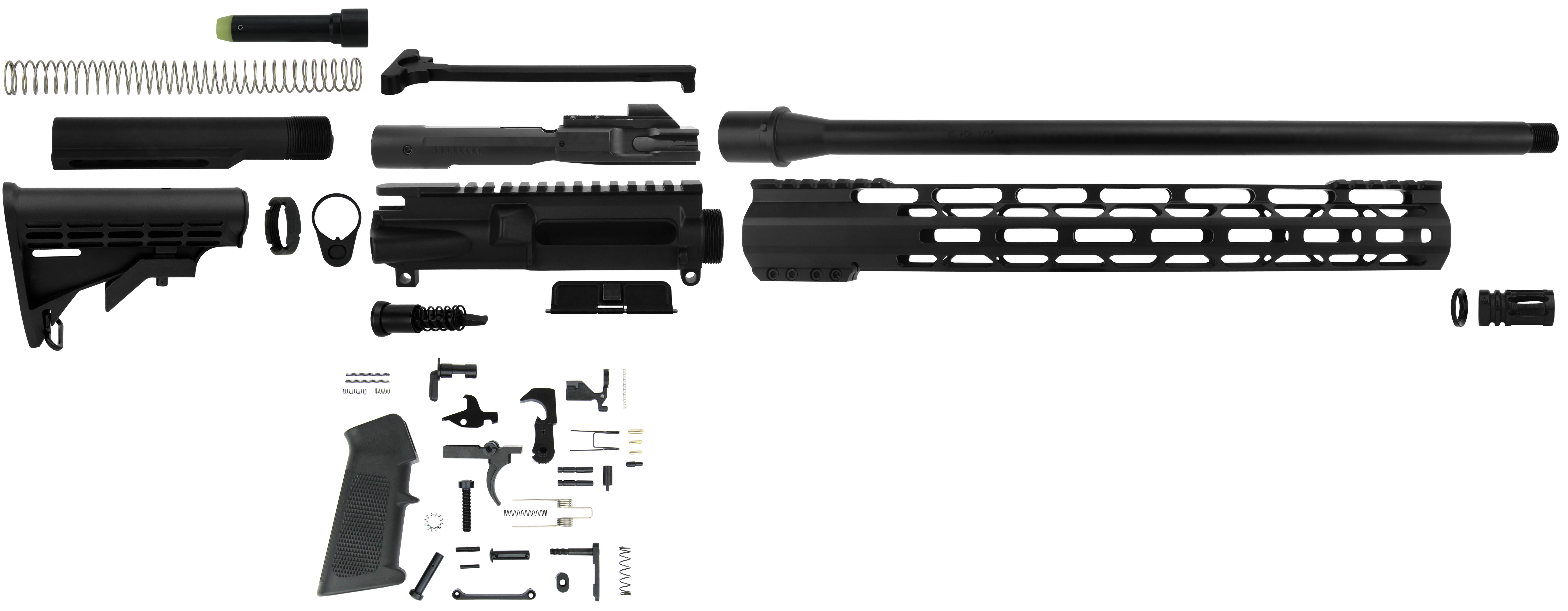 TacFire Ssrk45acplpk Ar Build Kit 45 ACP Ar Platform Aluminum