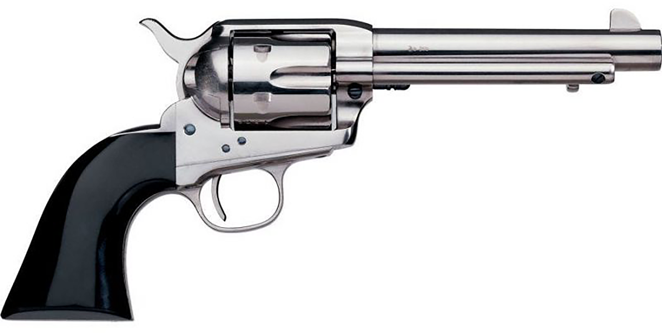 Taylors & Company 0420N00 1873 Cattleman 44-40 Win Caliber with 4.75" Barrel, 6rd Capacity Cylinder, Overall Nickel-Plated Finish Steel & Black Polymer Grip