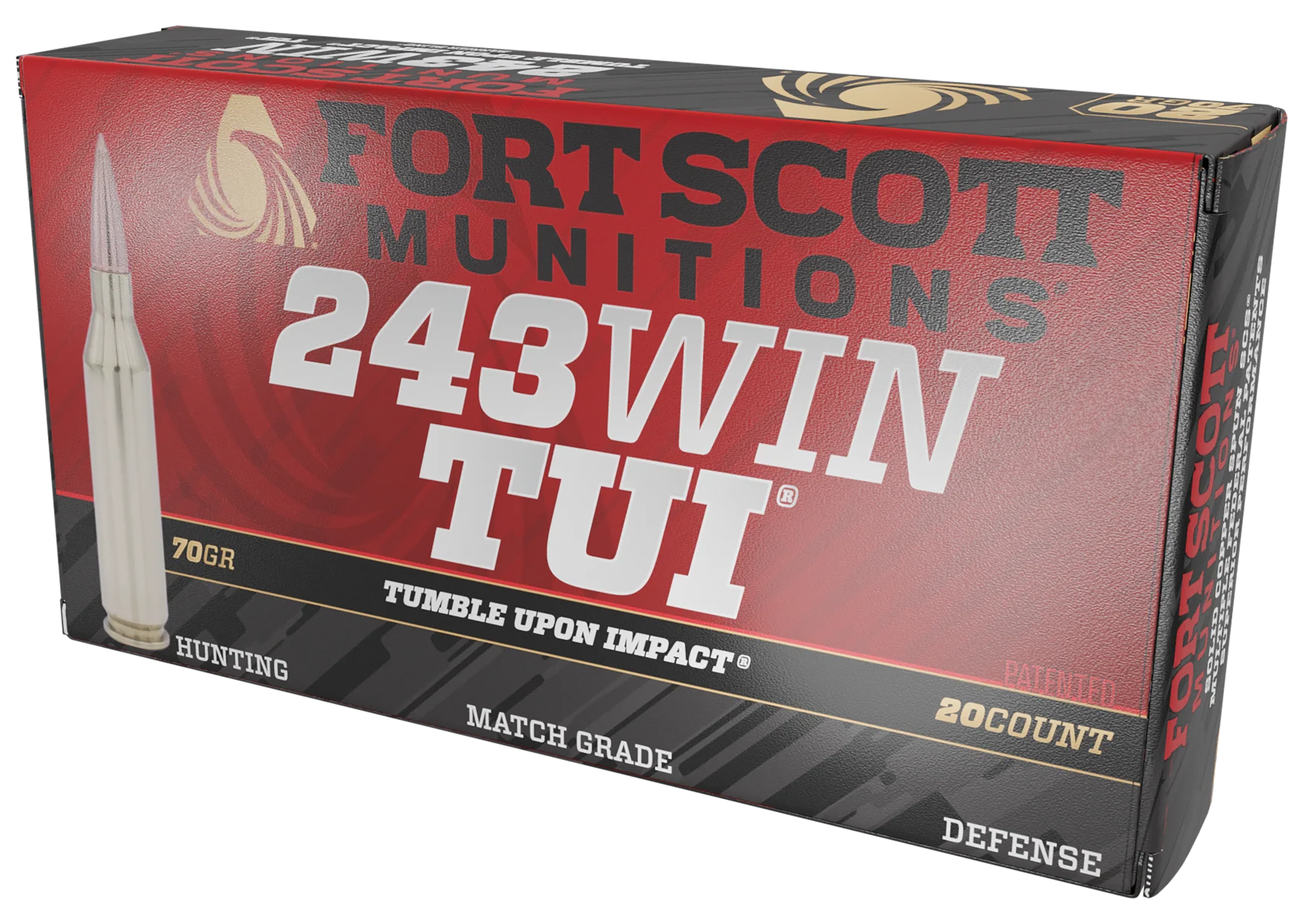 Fort Scott Munitions Rifle Ammo 243 Win. 70 gr. TUI 20 rd.
