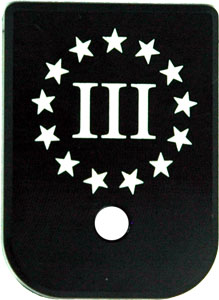 Cruxord 3% Flag Aluminum Magazine Base Plate Fits Glock 17 19 22 23 24 26 27 31 32 33 34 35 Gen1-4