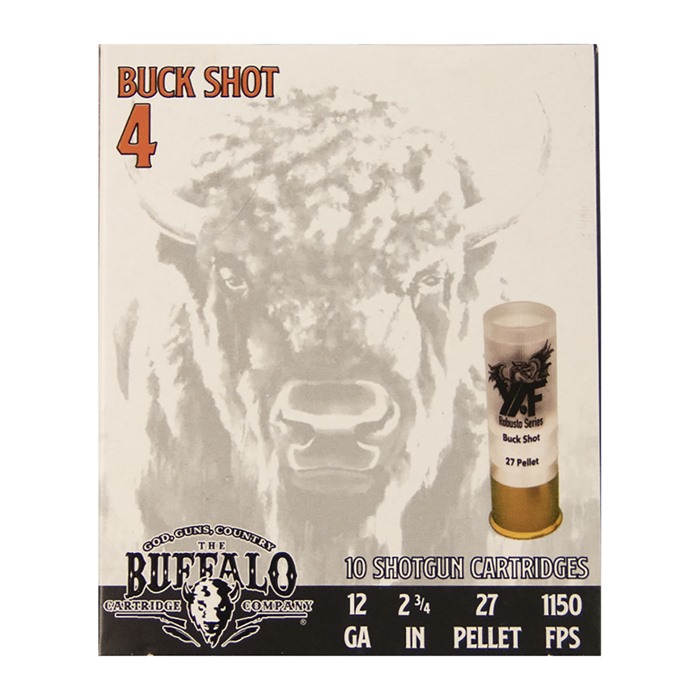 12 GAUGE 2-3/4'' 27 PELLET 4 BUCK SHOT 10/BOX