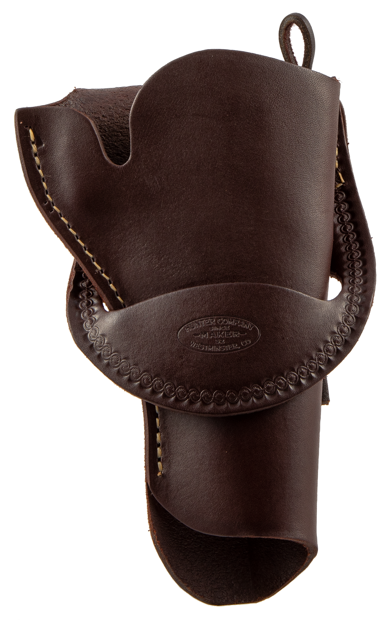 Hunter Company 109040 Crossdraw  OWB Size 40 Antique Brown Leather Belt Loop Fits Ruger Vaquero Fits Colt Frontier Scout Fits 4.62-6" Barrel Right Hand