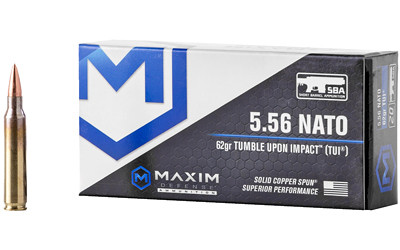 Maxim 556nato 62gr Tui Sba 20 Rounds