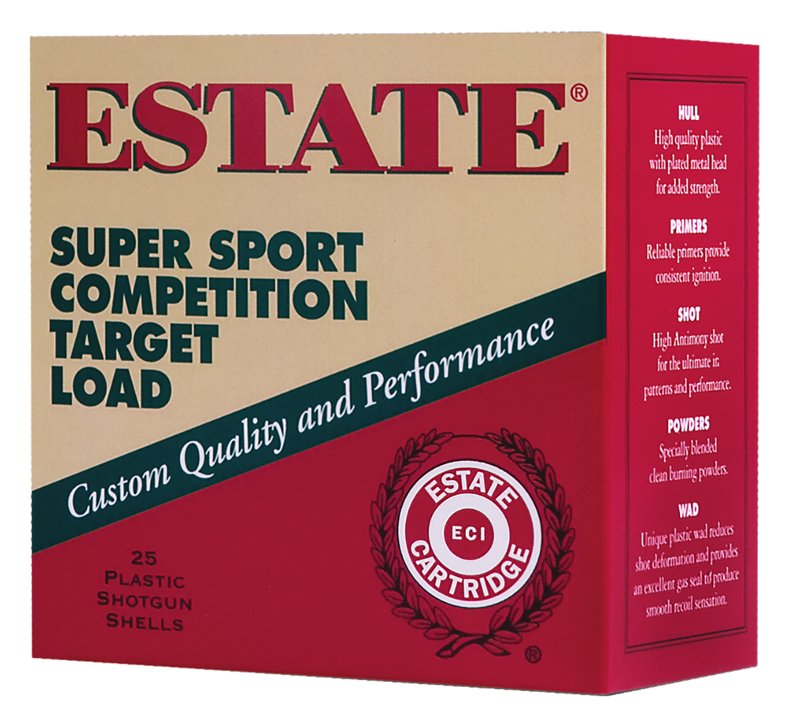 Estate Cartridge SS12XH110075WM Super Sport Target 12Gauge 2.75" 1oz 7.5Shot *200 Box Case Only