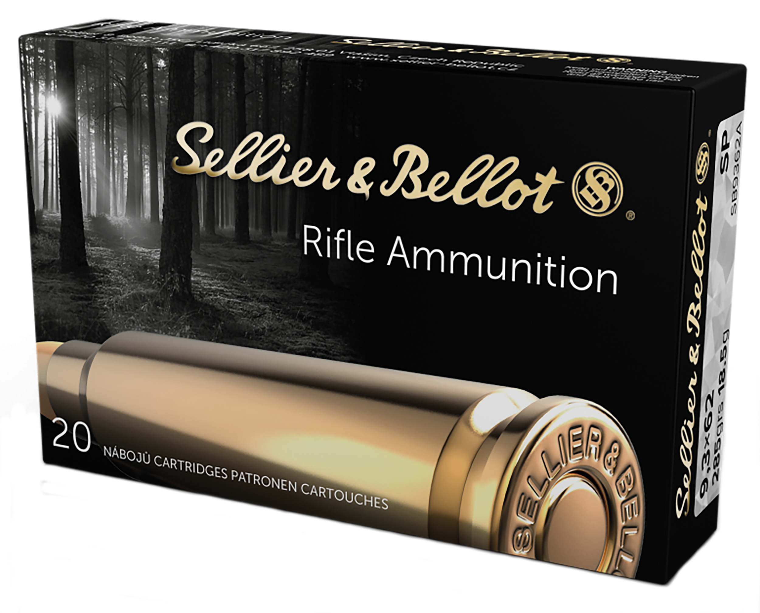 Sellier & Bellot SB9362A 9.3mmx62 Mauser Soft Point 286 Grain 20 Rounds