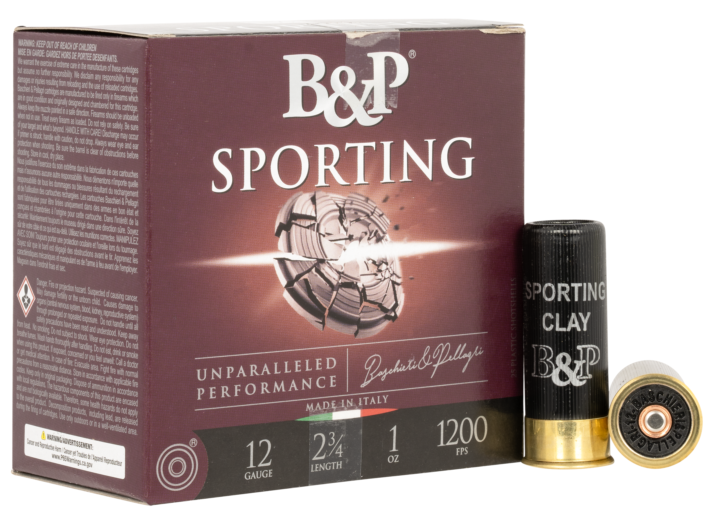 B&P 12B1SCL7 Sporting Clay  12Gauge 2.75" 1oz 7.5Shot 25 Rounds