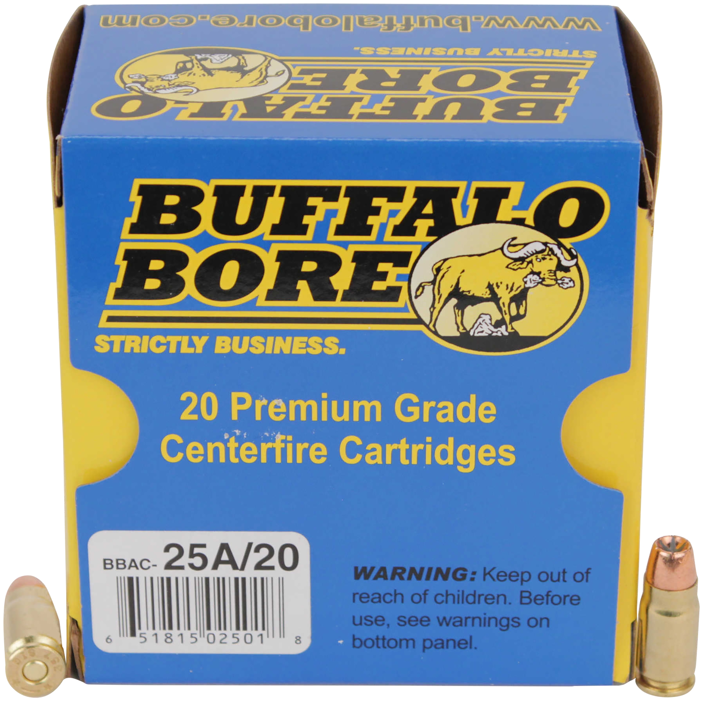 Buffalo Bore Ammunition 25A20 Heavy Strictly Business 357Sig 125gr Jacketed Hollow Point 20 Rounds