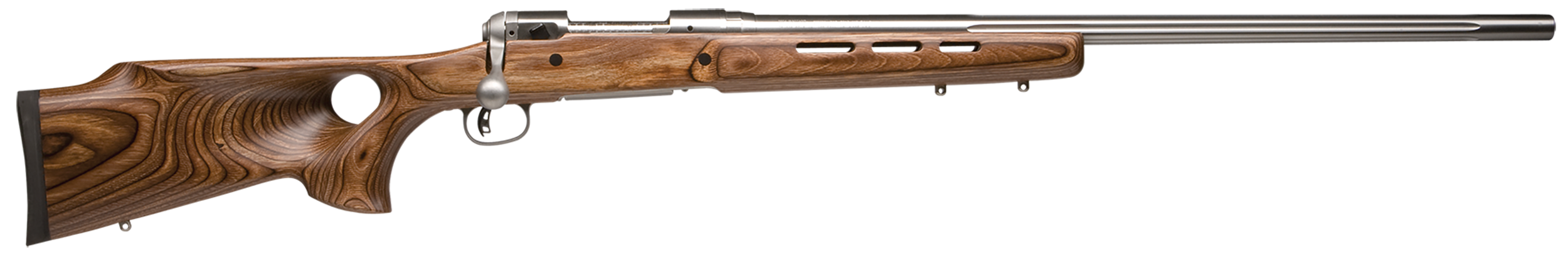 Savage Model 12 BTCSS 204 Ruger 26 Inch 4 Rounds Stainless Steel Brown Laminate