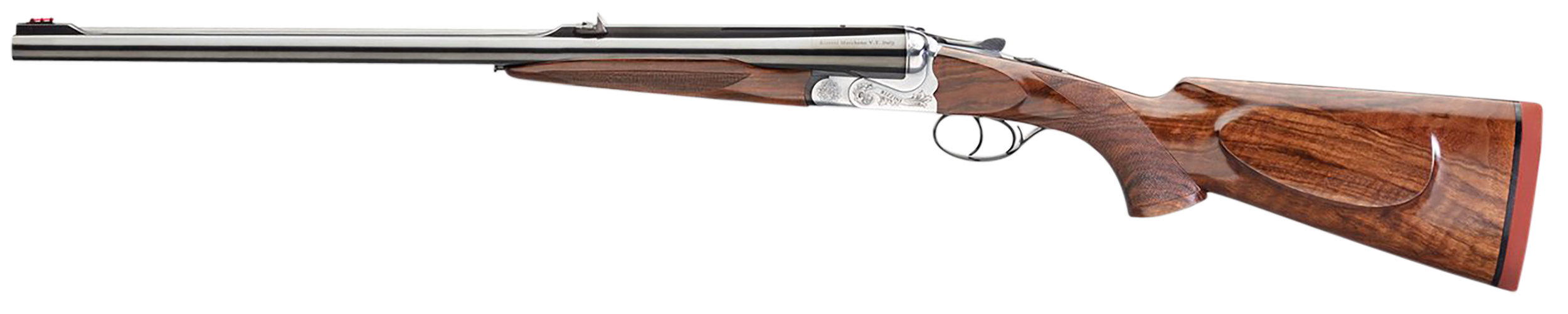 Rizzini USA 7001500 Rhino Express  500 Nitro Express 2rd 26" Gloss Blued 26" Chrome-Lined Barrel Coin Anodized Silver Engraved Steel Oiled Turkish Walnut Ambidextrous Hand