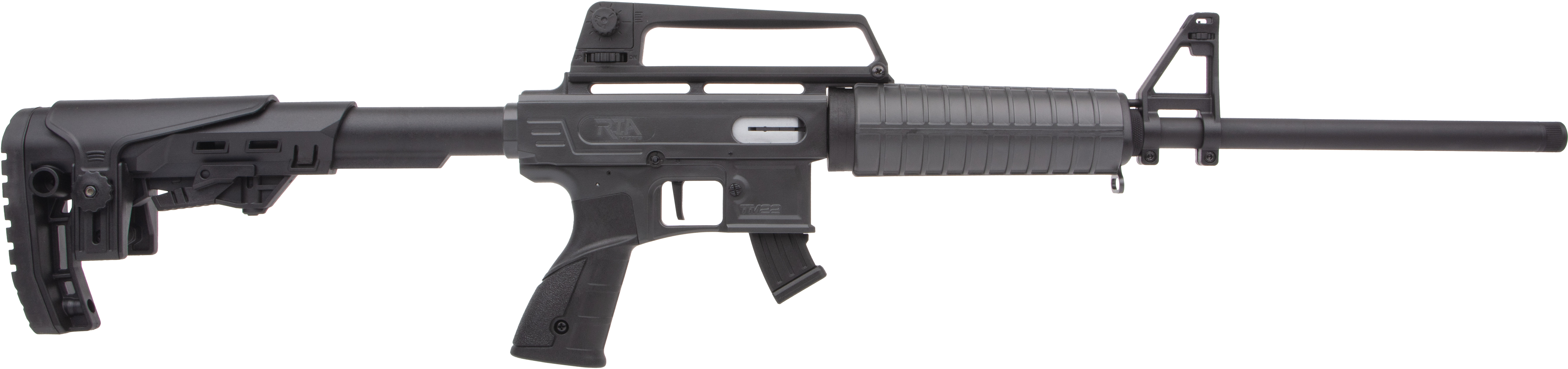 Armscor TM22 Feather 22 Long Rifle, 18in. Barrel, 10rd, Adj. Tactical Stock, Adj. Sights & Top Carry Handle - Black (NPN: TM22L18MID)