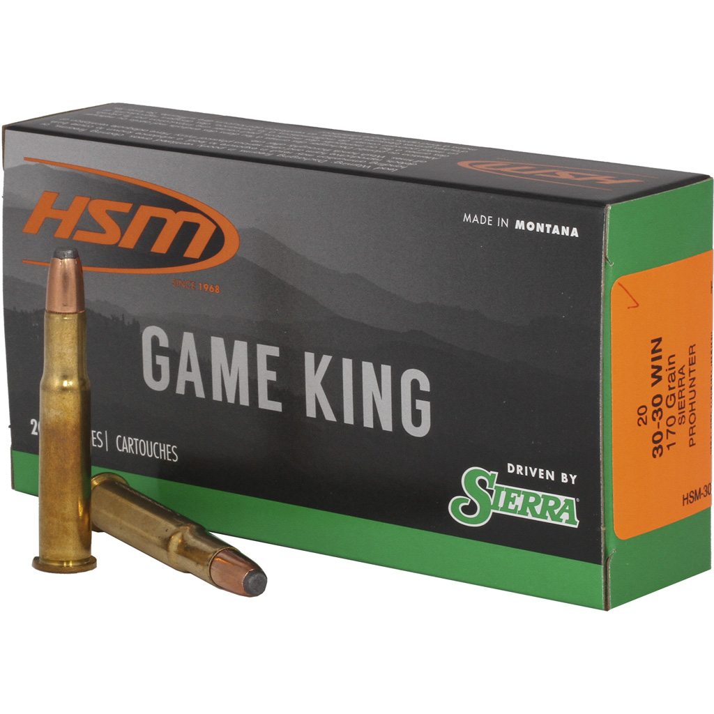 Hsm Game King 30-30 Winchester Sierra Pro-Hunter 170 Grain 20 Rounds