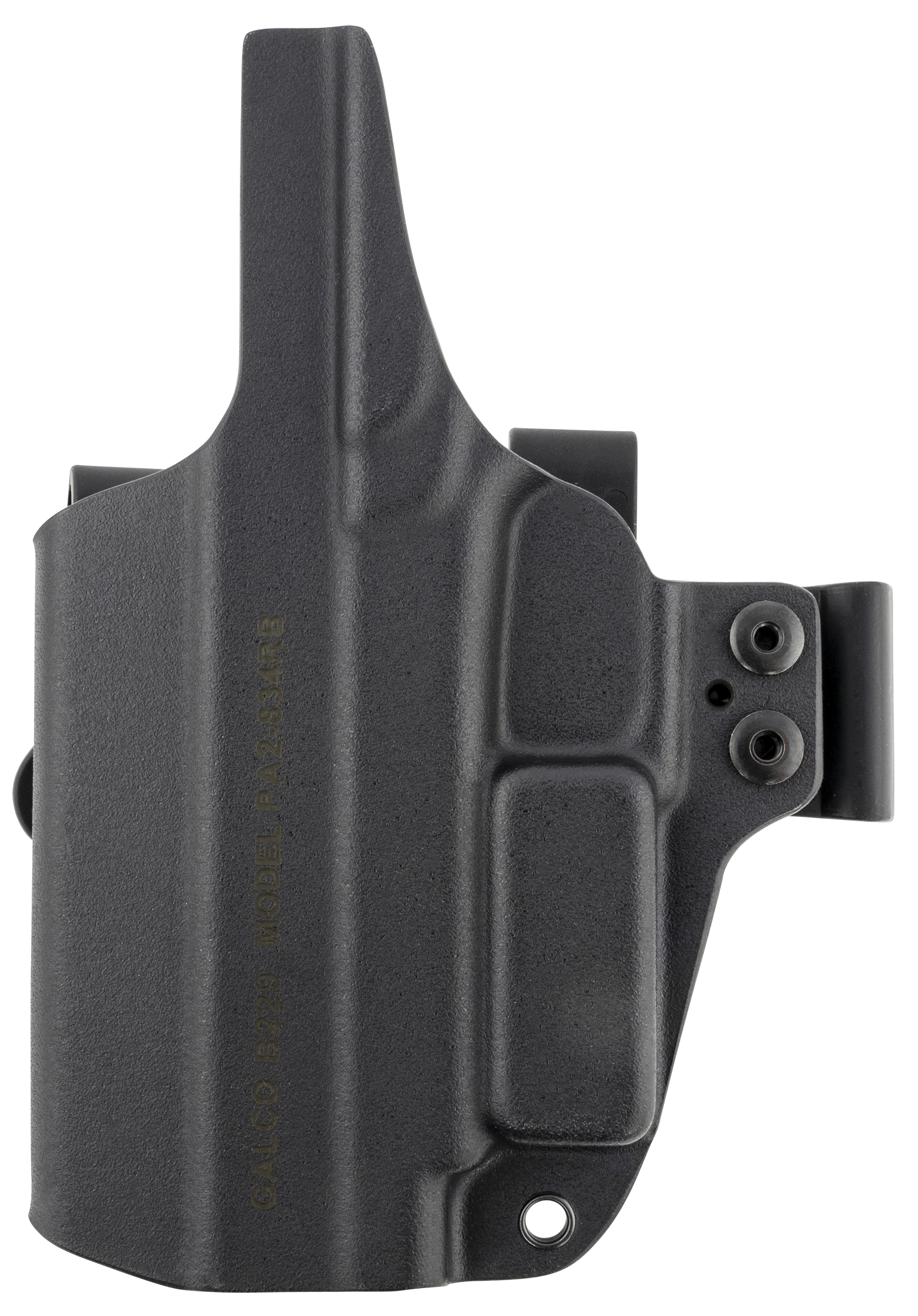 Galco PA2834RB Paragon 2.0 IWB Black Kydex Compatible w/Glock 48/48 MOS UniClip Mount Right Hand