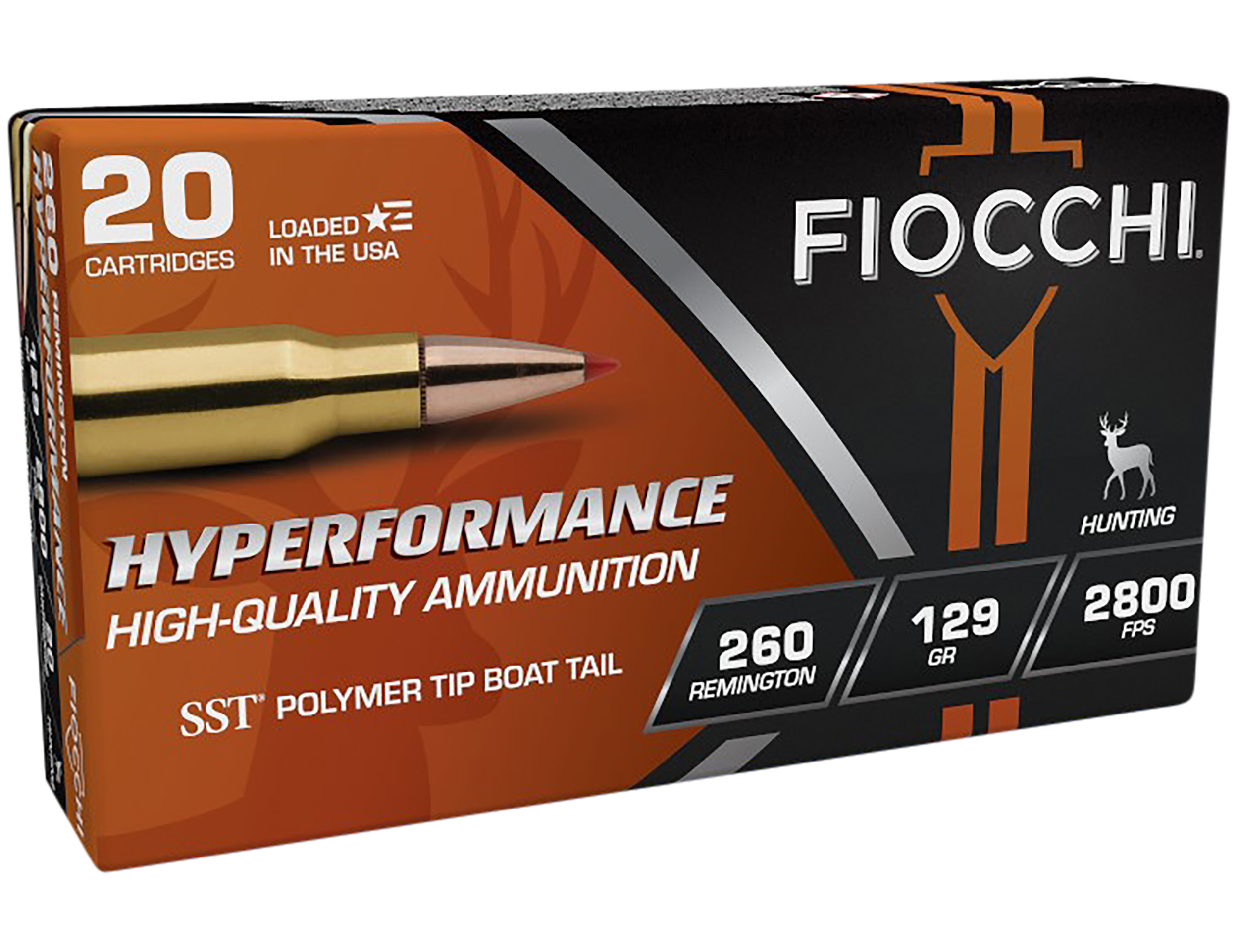 Fiocchi Hyperformance 260 Remington Super Shock Tip 129 Grain 20 Rounds