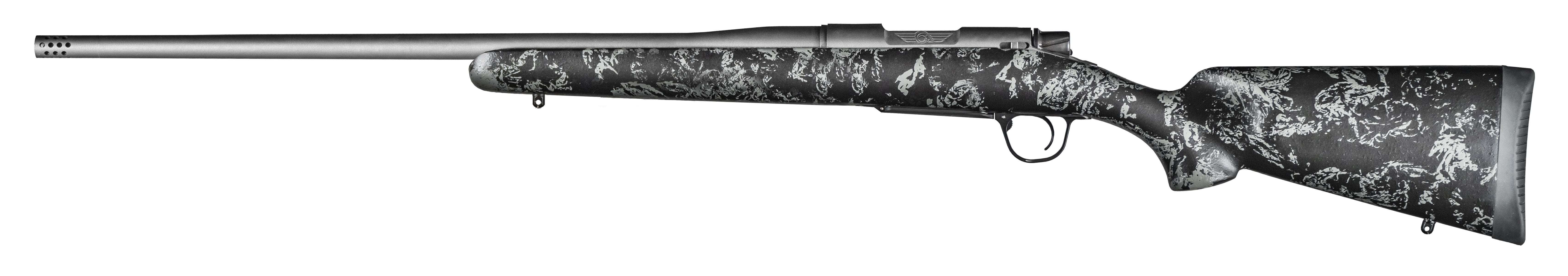 Christensen Arms 8010111100 Mesa FFT 7mm-08 Rem 4+1 20" Threaded Barrel, Tungsten Gray Cerakote, Black with Gray Webbing Stock,