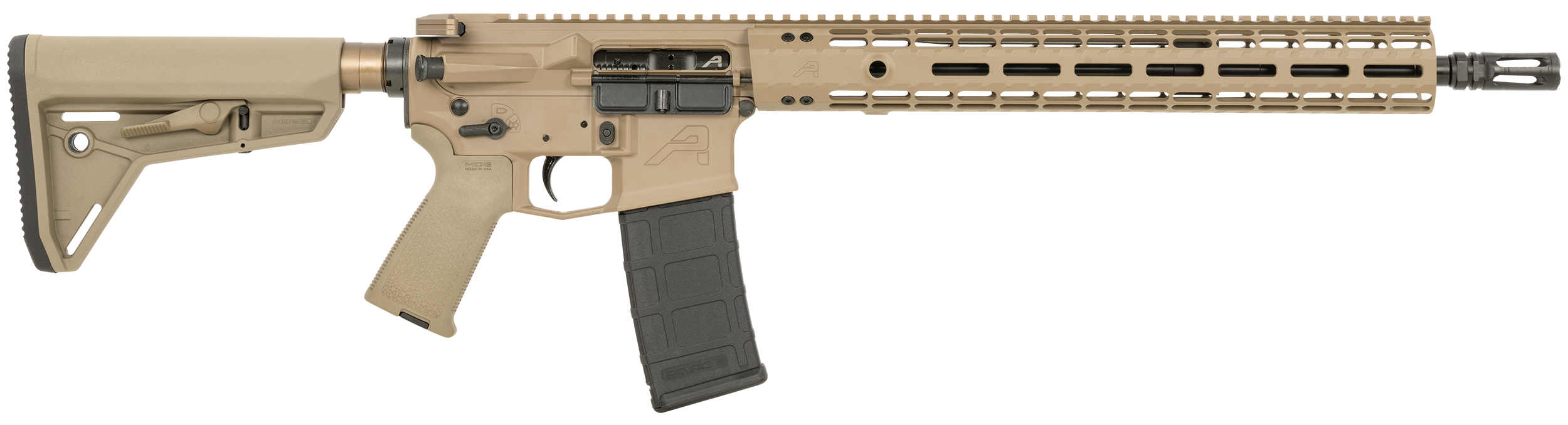 Aero Precision M4E1 5.56x45 NATO, 16in. Barrel, 30rd, Magpul MOE Grip & SL Stock. EM-15 Enhanced MLOK Handguard - FDE (NPN: APCR640442)