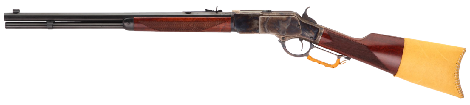 Taylors & Company 550239COM 1873 Comanchero 357 Mag Caliber with 10+1 Capacity, 18" Blued Barrel, Color Case Hardened Metal Finish & Walnut Straight Stock (Full Size)