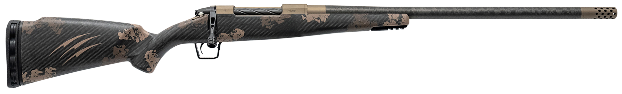Fierce Firearms ROG7PRC24BRS Carbon Rogue  Full Size 7mm PRC 3+1 24" Hand Lapped/Match Grade Threaded Barrel, Smoked Bronze Cerakote Steel Receiver, Sonora Ambush Camo Fierce Rogue Carbon Fiber Stock